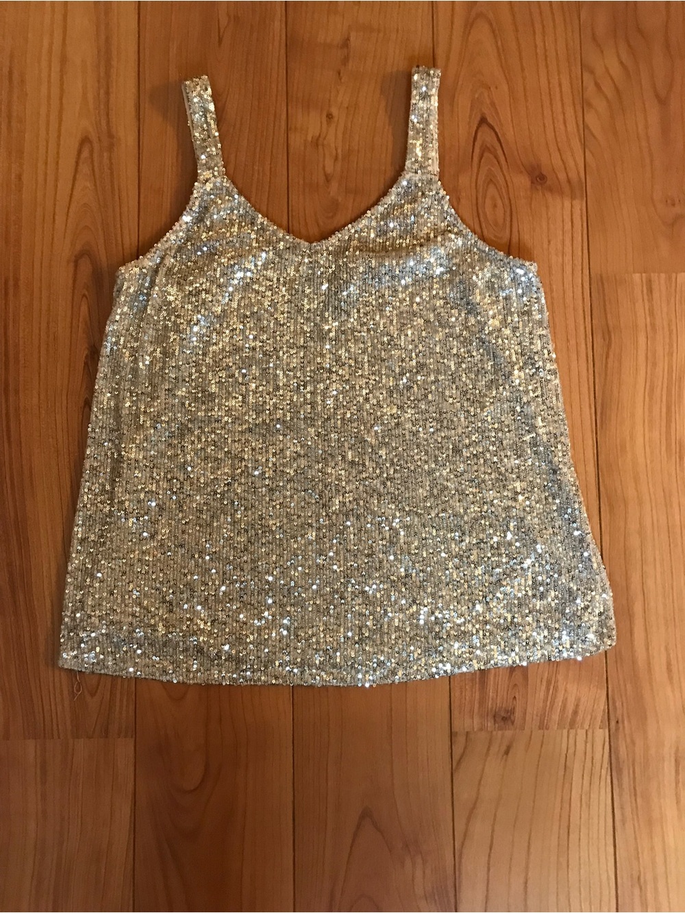Daytrip Gold Sequin Camisole
Size Medium
